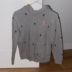 Boys Pink Pony Polo Hoodie